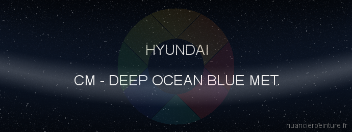 Peinture Hyundai CM Deep Ocean Blue Met.