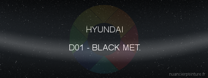 Peinture Hyundai D01 Black Met.