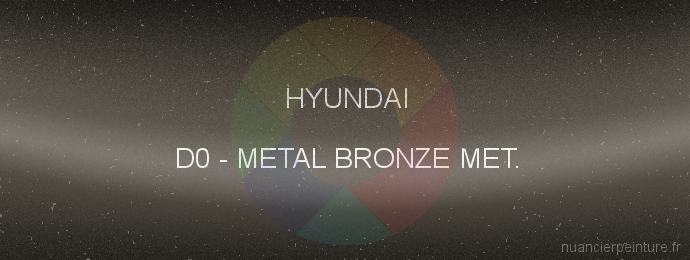 Peinture Hyundai D0 Metal Bronze Met.
