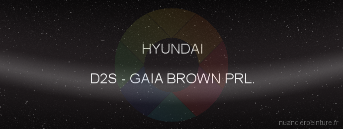 Peinture Hyundai D2S Gaia Brown Prl.