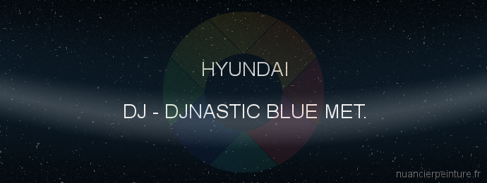 Peinture Hyundai DJ Djnastic Blue Met.