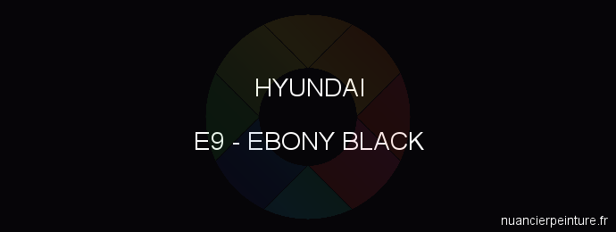 Peinture Hyundai E9 Ebony Black