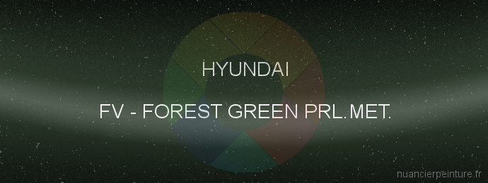 Peinture Hyundai FV Forest Green Prl.met.