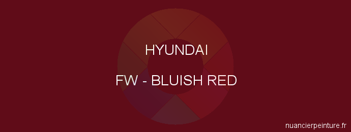 Peinture Hyundai FW Bluish Red