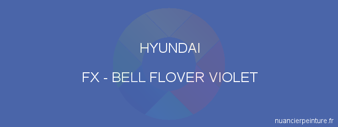 Peinture Hyundai FX Bell Flover Violet