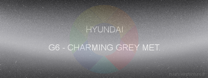 Peinture Hyundai G6 Charming Grey Met.