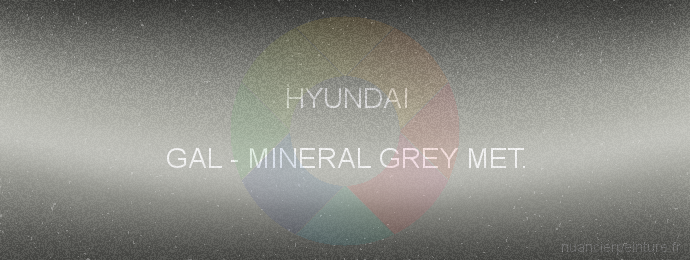 Peinture Hyundai GAL Mineral Grey Met.