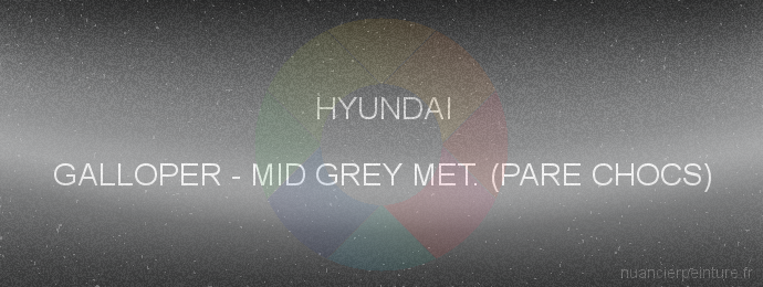Peinture Hyundai GALLOPER Mid Grey Met. (pare Chocs)