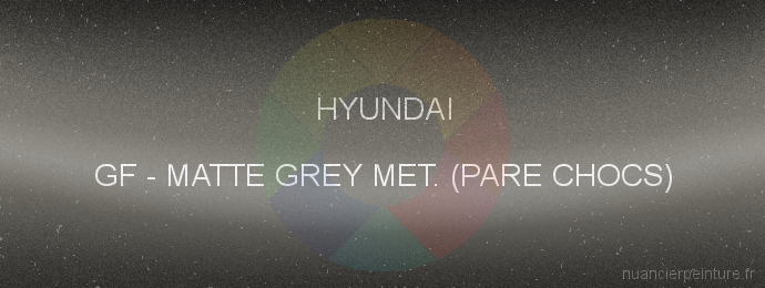 Peinture Hyundai GF Matte Grey Met. (pare Chocs)