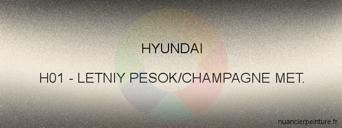Peinture Hyundai H01 Letniy Pesok/champagne Met.