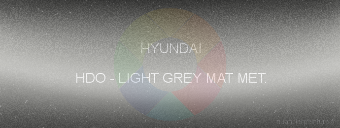 Peinture Hyundai HDO Light Grey Mat Met.