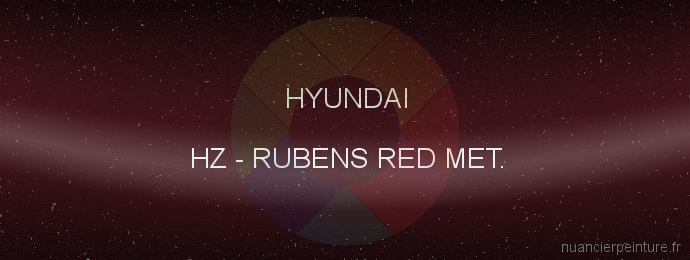 Peinture Hyundai HZ Rubens Red Met.