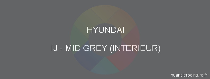Peinture Hyundai IJ Mid Grey (interieur)