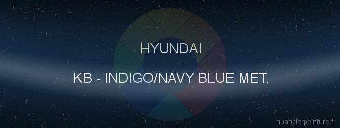 Peinture Hyundai KB Indigo/navy Blue Met.