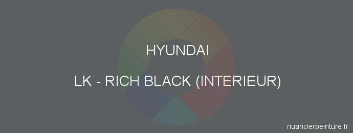 Peinture Hyundai LK Rich Black (interieur)