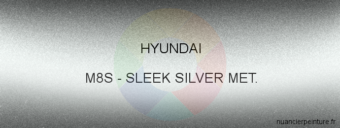 Peinture Hyundai M8S Sleek Silver Met.