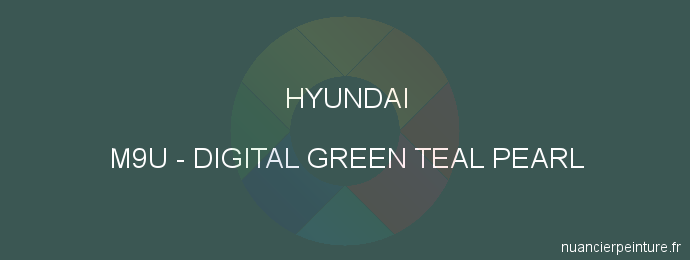 Peinture Hyundai M9U Digital Green Teal Pearl