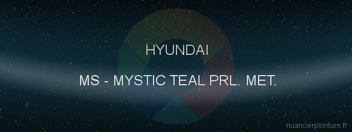 Peinture Hyundai MS Mystic Teal Prl. Met.