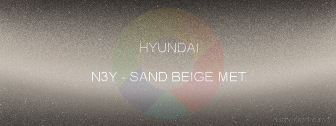 Peinture Hyundai N3Y Sand Beige Met.