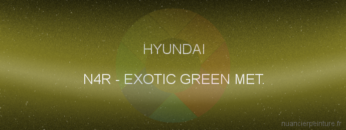 Peinture Hyundai N4R Exotic Green Met.