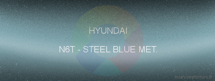 Peinture Hyundai N6T Steel Blue Met.