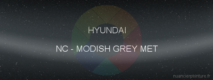 Peinture Hyundai NC Modish Grey Met