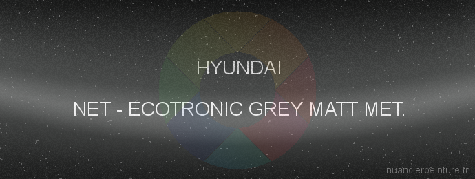 Peinture Hyundai NET Ecotronic Grey Matt Met.
