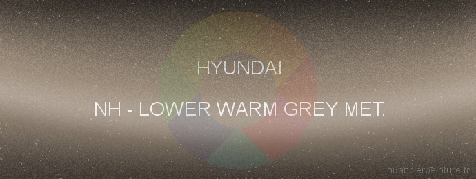 Peinture Hyundai NH Lower Warm Grey Met.