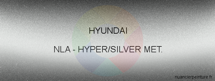 Peinture Hyundai NLA Hyper/silver Met.