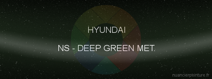 Peinture Hyundai NS Deep Green Met.