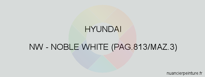 Peinture Hyundai NW Noble White (pag.813/maz.3)