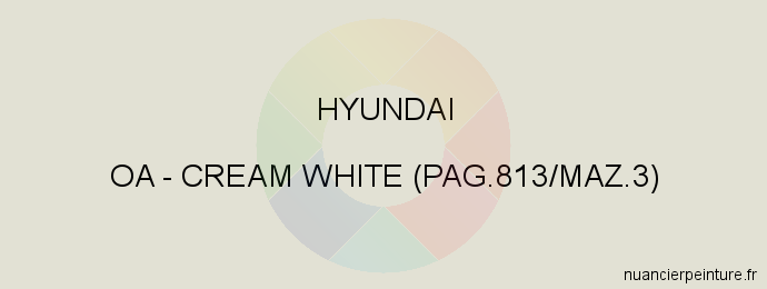 Peinture Hyundai OA Cream White (pag.813/maz.3)