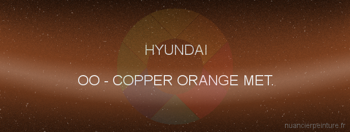 Peinture Hyundai OO Copper Orange Met.