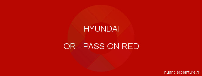 Peinture Hyundai OR Passion Red