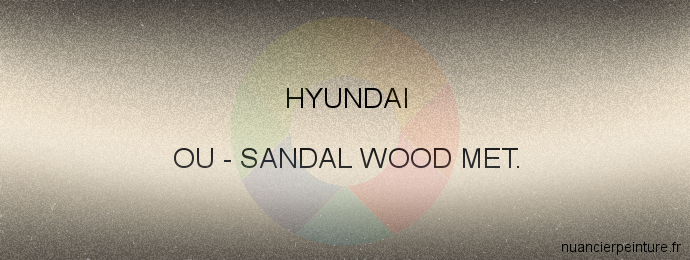 Peinture Hyundai OU Sandal Wood Met.