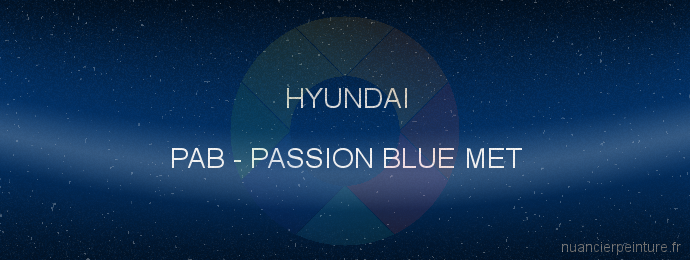 Peinture Hyundai PAB Passion Blue Met