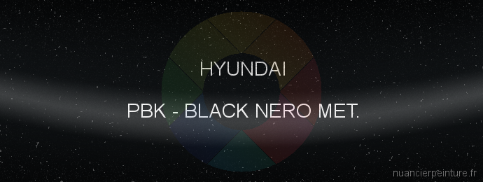 Peinture Hyundai PBK Black Nero Met.