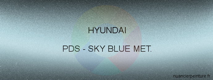 Peinture Hyundai PDS Sky Blue Met.