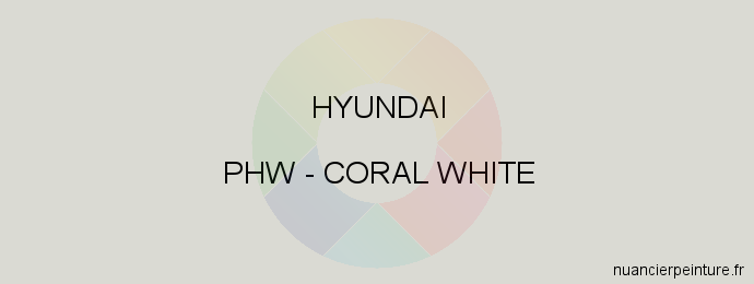 Peinture Hyundai PHW Coral White