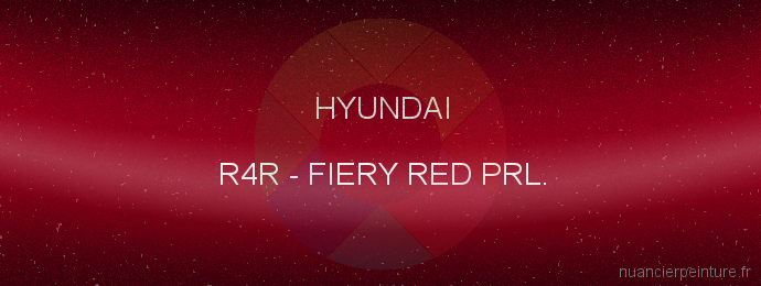Peinture Hyundai R4R Fiery Red Prl.