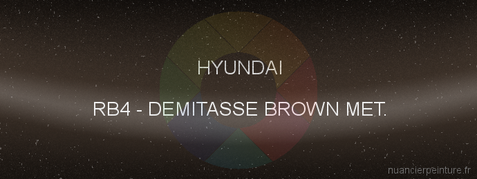 Peinture Hyundai RB4 Demitasse Brown Met.
