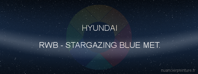 Peinture Hyundai RWB Stargazing Blue Met.