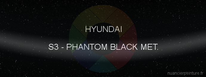 Peinture Hyundai S3 Phantom Black Met.
