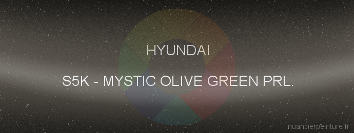Peinture Hyundai S5K Mystic Olive Green Prl.