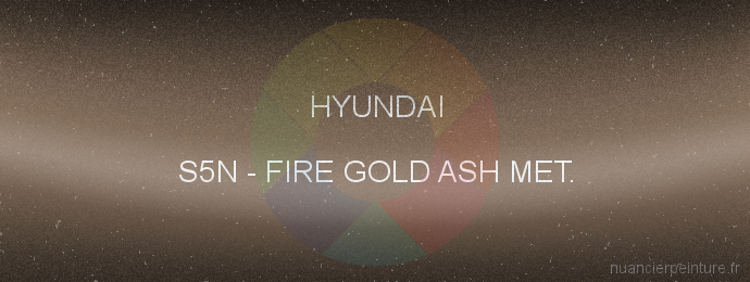 Peinture Hyundai S5N Fire Gold Ash Met.