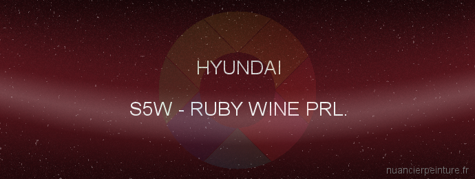 Peinture Hyundai S5W Ruby Wine Prl.
