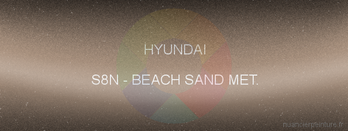 Peinture Hyundai S8N Beach Sand Met.