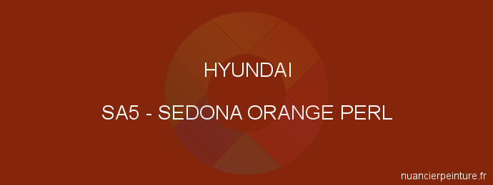 Peinture Hyundai SA5 Sedona Orange Perl