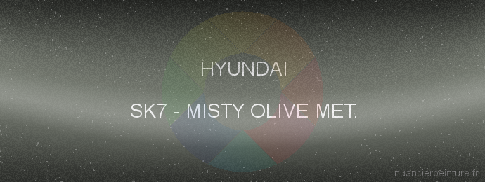 Peinture Hyundai SK7 Misty Olive Met.