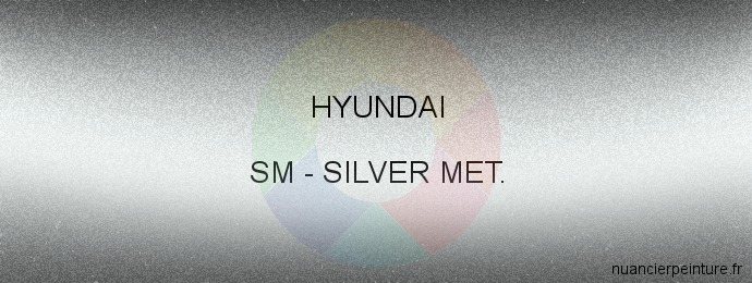 Peinture Hyundai SM Silver Met.